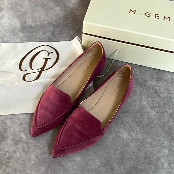 M.Gemi The Stellato Sacchetto -Suede Leather Flats in Chianti - Size 7.5 US - Picture 9 of 11